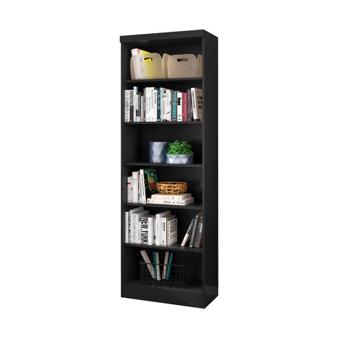 Estante Prateleira de Livro Multiuso 183 Altura Midria -Preto - ÉdeCasaMóveis                                                                  