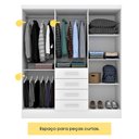 Ver imagem 4 de Guarda Roupa Casal 6 Portas 4 Gavetas Arizona S/ Espeho S/ Pés - Tcil Neve