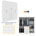 Ver mais imagens de Guarda Roupa Casal 6 Portas 4 Gavetas Arizona S/ Espeho S/ Pés - Tcil Neve