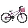 Bicicleta Aro Aero 24 Feminina 18 Marchas Freio V-Brake DEPEDAL DAL-007 AÉRO VIOLETA - 1
