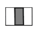 Ver imagem 4 de Vitrô 3 Folhas Móveis de Correr Aluminio Preto 1,20x1,50 Linha 18 Modular