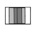 Ver imagem 5 de Vitrô 3 Folhas Móveis de Correr Aluminio Preto 1,20x1,50 Linha 18 Modular