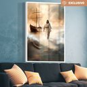 Ver imagem 1 de Quadro Decorativo Jesus Andando sobre As Águas Sala Quarto Casa Escritório