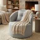 Ver imagem 1 de Poltrona Orgânica Decorativa Confortável Amore Bouclê Cinza Claro - Vimont Moveis