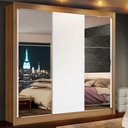 Ver imagem 1 de Guarda-roupa Casal Madesa Lyon 3 Portas de Correr com Espelhos 2 Gavetas