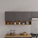Ver imagem 1 de Armário Aéreo 3 Portas e Nicho Susp. Cozinha e Area Serviço