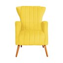 Ver imagem 4 de Poltrona Decorativa Melinda Pés Palito Tecido Suede Várias Cores - Qlare Estofados - Suede Amarelo