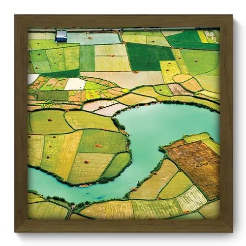 Quadro Decorativo - Campos de Arroz - 033qdpm - 1
