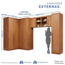 Ver imagem 3 de Guarda-Roupa Modulado 4 Peças 7 Portas 3 Gavetas Texas Marrom/Cinamomo