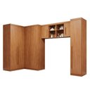 Ver imagem 2 de Guarda-Roupa Modulado 4 Peças 7 Portas 3 Gavetas Texas Marrom/Cinamomo