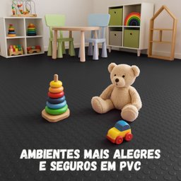 24 Peças Piso Pastilhado Anlik Solucoes Placa 50x50cm Preto - 4