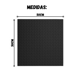 24 Peças Piso Pastilhado Anlik Solucoes Placa 50x50cm Preto - 5