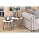 Ver imagem 1 de Conjunto de Mesas de Apoio e Lateral Teles Off White