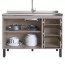 Ver imagem 3 de Cozinha Compacta Ébano 9 Portas 3 Gavetas Montana/fumê - Quiditá Móveis