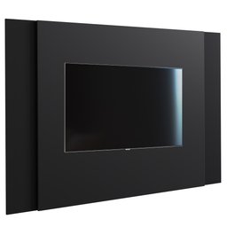 Painel Para TV Até 60 Polegadas Vesta Preto Texturizado - Artesano - 1 Painel Para TV Até 60 Polegadas Vesta Preto Texturizado - Artesano - 1