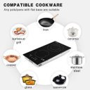Ver imagem 3 de Amzchef Cooktop Elétrico de 2 Bocas 12" com 9 Níveis de Potência (preto)
