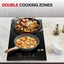 Ver mais imagens de Amzchef Cooktop Elétrico de 2 Bocas 12" com 9 Níveis de Potência (preto)