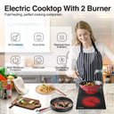 Ver imagem 5 de Amzchef Cooktop Elétrico de 2 Bocas 12" com 9 Níveis de Potência (preto)