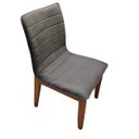 Ver imagem 3 de Cadeira de Jantar Cercatto Revestida em Tecido Linho Cinza Chumbo Personal Decor
