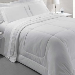 Edredom King 300 Fios Satinée Liso - Kacyumara Branco - 1