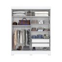 Ver imagem 5 de Guarda Roupa Casal 02 Portas Deslizantes 02 Gavetas Amsterdã Briz Branco/branco E Rosa Chá Ii
