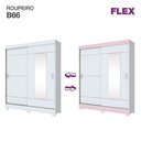 Ver imagem 6 de Guarda Roupa Casal 02 Portas Deslizantes 02 Gavetas Amsterdã Briz Branco/branco E Rosa Chá Ii