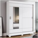 Ver imagem 1 de Guarda Roupa Casal 02 Portas Deslizantes 02 Gavetas Amsterdã Briz Branco/branco E Rosa Chá Ii