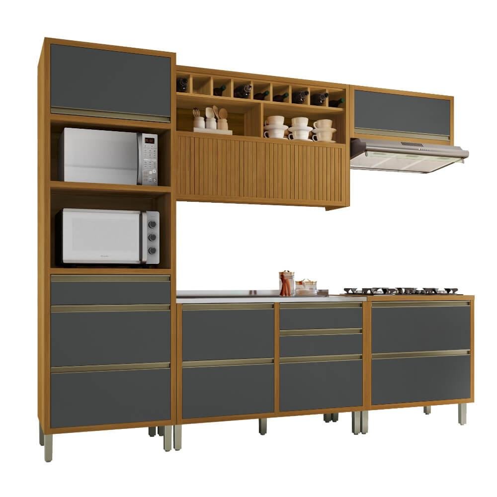 Cozinha Modulada Nesher Baronesa 5 Peças com Nicho e Forno Duplo ...