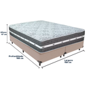 Ver imagem 3 de Cama Box Bege e Colchão Black Graphite Molas Ensacadas Queen 158x198x32 Anjos