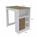 Ver imagem 3 de Bancada Mesa de Cozinha 1 Porta Milão Yescasa Branco/Mel