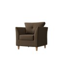 Ver imagem 3 de Kit 02 Poltronas para Sala Decorativas Isis Suede Marrom Visan Estofados