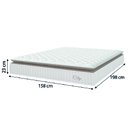 Ver imagem 5 de Cama Box Colchão Baú Casal Queen Molas Ensacadas City Pillow Top 158x198x64cm Linho Branco / Bege