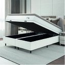 Ver imagem 2 de Cama Box Colchão Baú Casal Queen Molas Ensacadas City Pillow Top 158x198x64cm Linho Branco / Bege