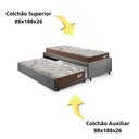 Ver imagem 7 de Bicama Box Solteirão 99x199 Suede com 2 Colchões Relax Adorabile Molas Ensacadas Ecoflex