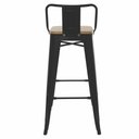 Ver imagem 2 de Kit 4 Banquetas Altas com Assento de Madeira Tolix Preto Preto
