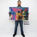 Ver imagem 2 de Quadro Decorativo em Canvas Abstrato Intense TaColado Moldura Flutuante 4,5cm Branca 90 x 60cm