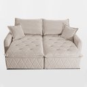 Ver imagem 5 de Sofá sem Caixa Retrátil 1,80m Softgel Sublime Boucle Bege Claro Cama Inbox