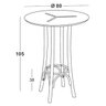 Mesa Bistrô Alta 105cm Opzione  - 2