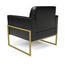 Ver imagem 3 de Kit 2 Poltronas Base Industrial Alta Dourado Marisa Corano Preto D03 - D\'rossi