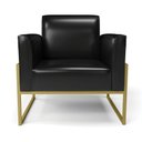 Ver imagem 2 de Kit 2 Poltronas Base Industrial Alta Dourado Marisa Corano Preto D03 - D\'rossi