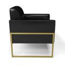 Ver imagem 7 de Kit 2 Poltronas Base Industrial Alta Dourado Marisa Corano Preto D03 - D\'rossi