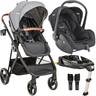Carrinho Bebe Kiddo Cosmos Bebe Conforto Base Isofix Grafite - 1