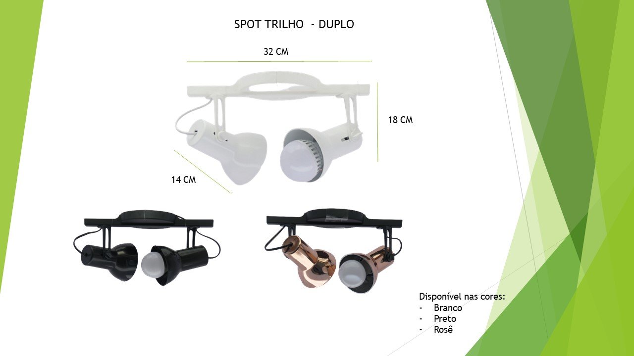 SPOT TRILHO DUPLO PRETO - DOUBLE - 2