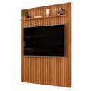 Ver imagem 1 de Painel Suspenso para TV Trento 183 183cm MDF Ripado Freijó DJ Móveis