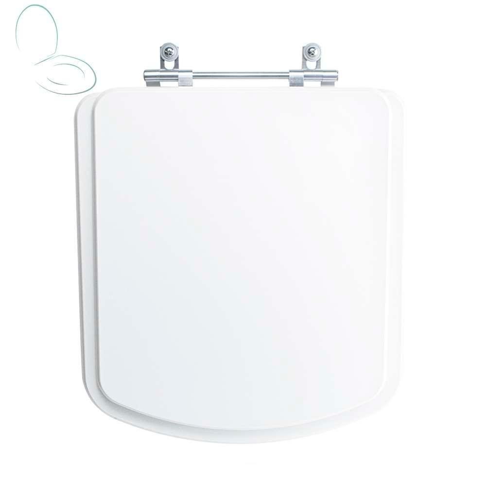 Assento Sanitário Tampa de Vaso Branco Resina Poliester Bali para Bacia Incepa - 1