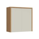 Ver imagem 1 de Armário Aéreo P/ Cozinha Condessa C/ 2 Portas 80cm Carvalho/cinza - Nesher