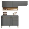 Cozinha Modulada Line Composição 1 Gris Freijó - Kits Paraná - 1