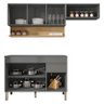 Cozinha Modulada Line Composição 1 Gris Freijó - Kits Paraná - 2