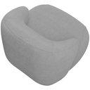 Ver imagem 7 de Kit 02 Poltronas Decorativa Fixa Orgânica para Sala Living Barolo L06 Linho Cinza Escuro - Lyam Deco