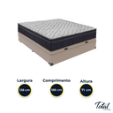 Ver imagem 3 de Cama Box Baú Casal Bege e Colchão Airtech 150 D45 Ortobom